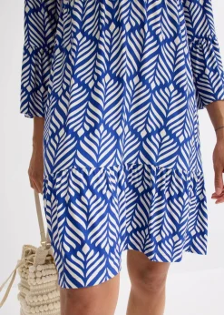 Jersey-Tunika-Kleid aus softem Viskose-Mix