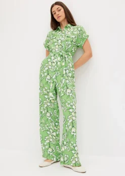 Jumpsuit aus fließendem Viskose-Mix