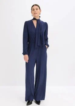 Jumpsuit aus fließendem Viskose-Mix