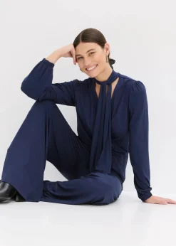 Jumpsuit aus fließendem Viskose-Mix