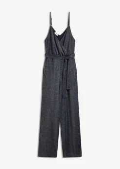 Jumpsuit aus leichter Viskose mit Glitzer