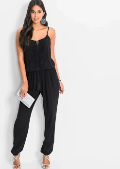 Jumpsuit aus strukturierter Viskose