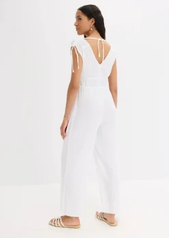 Jumpsuit aus strukturiertem Crêpe