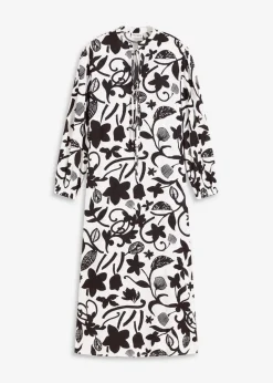 Kaftan-Kleid aus fließender Viskose