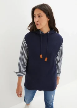 Kapuzen-Pullunder, oversized