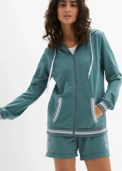 Kapuzen-Sweatjacke aus reiner Bio-Baumwolle