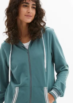 Kapuzen-Sweatjacke aus reiner Bio-Baumwolle