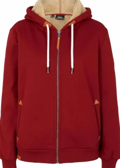 Kapuzen-Sweatjacke mit Teddyfutter