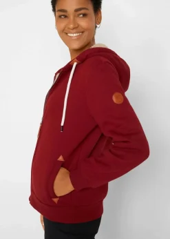 Kapuzen-Sweatjacke mit Teddyfutter