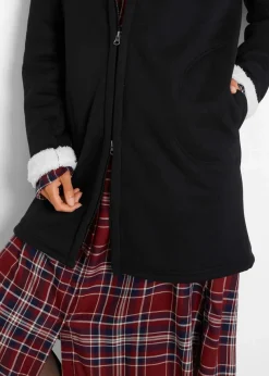 Kapuzen-Sweatjacke mit Teddyfell