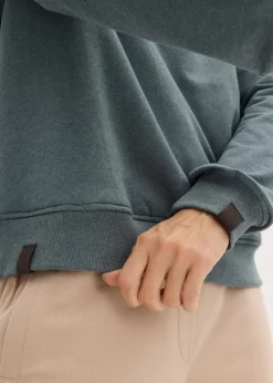 Kapuzensweatshirt aus Baumwoll-Mix und Teddy-Futter