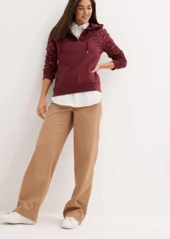 Kapuzensweatshirt mit Reißverschluss aus reiner Baumwolle