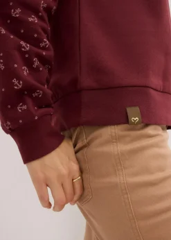 Kapuzensweatshirt mit Reißverschluss aus reiner Baumwolle