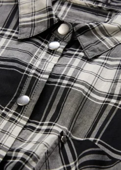 Karierte Hemdbluse aus reiner Baumwolle