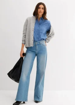 Karierte Hemdbluse aus reiner Baumwolle