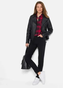 Karierte Hemdbluse aus reiner Baumwolle