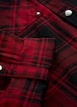 Karierte Hemdbluse aus reiner Baumwolle