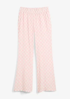 Karierte Marlenehose aus fließender Viskose