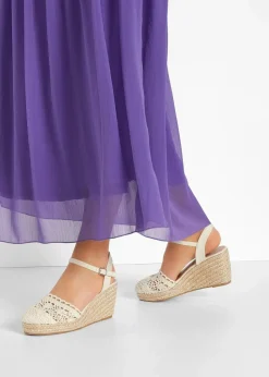 Keilpumps in Häkel-Optik