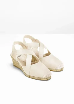 Keilsandaletten mit elastischen Riemen