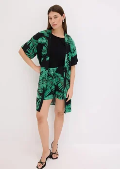 Kimono-Bluse aus fließender Viskose