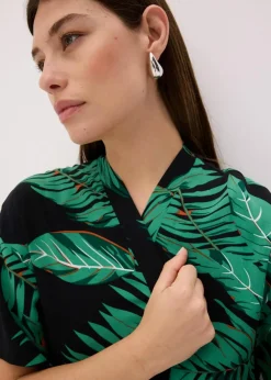 Kimono-Bluse aus fließender Viskose