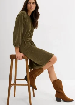 Kleid aus Jersey-Cord