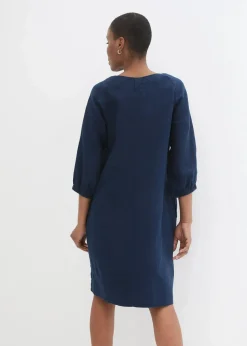 Kleid aus reinem Leinen, 3/4 Arm