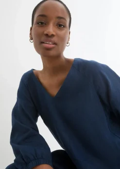 Kleid aus reinem Leinen, 3/4 Arm