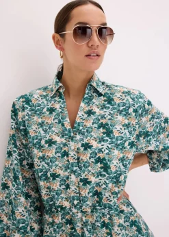 Kleid im Leinen-Look