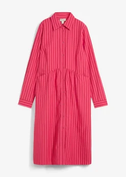 Kleid mit Hemdkragen aus reiner Baumwolle