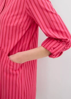 Kleid mit Hemdkragen aus reiner Baumwolle