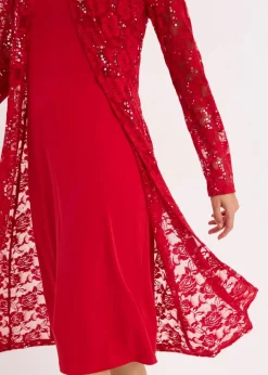 Kleid mit Spitze (2-tlg. Set)