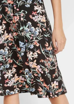 Knieumspielendes Jerseykleid in A-Linie