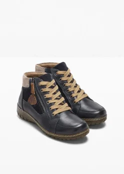 Komfort-Schnürboots in bequemer Weite aus Leder