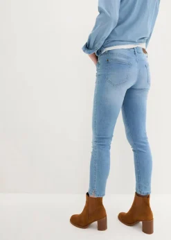 Komfort-Stretch-7/8-Jeans mit Schlitz