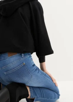 Komfort-Stretch-7/8-Jeans mit Schlitz