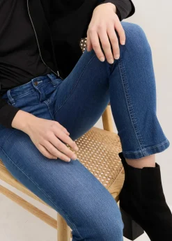 Komfort-Stretch-7/8-Jeans mit Schlitz