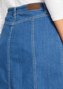 Komfort-Stretch-Jeansrock, Midi-Länge