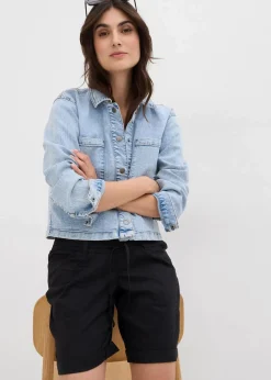 Krempelbare 2-in-1 Umstandsbermuda und Shorts