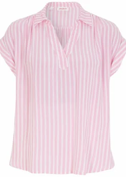 Kurzarmbluse aus fließender Viskose