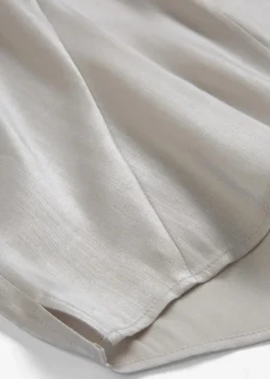 Kurzarmbluse aus glänzendem Satin