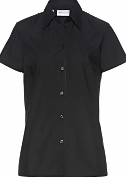 Kurzarmbluse aus Popeline