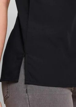 Kurzarmbluse aus Popeline