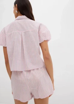 Kurzarmbluse aus reiner Baumwolle