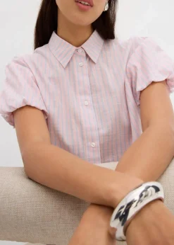 Kurzarmbluse aus reiner Baumwolle