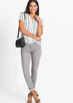 Kurzarmbluse aus reiner Viskose