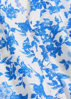 Kurzarmbluse aus softem Viskose-Mix