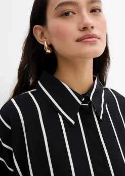 Kurzarmbluse aus strukturiertem Crêpe