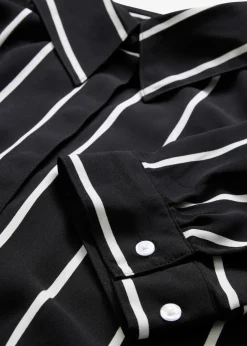 Kurzarmbluse aus strukturiertem Crêpe